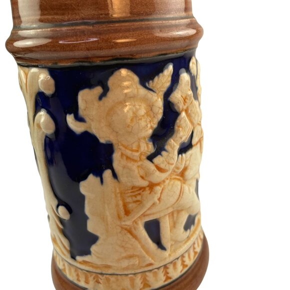 Vintage German Style Hand Painted Beer Stein Mug Signed 1966 u - Picture 3 of 8